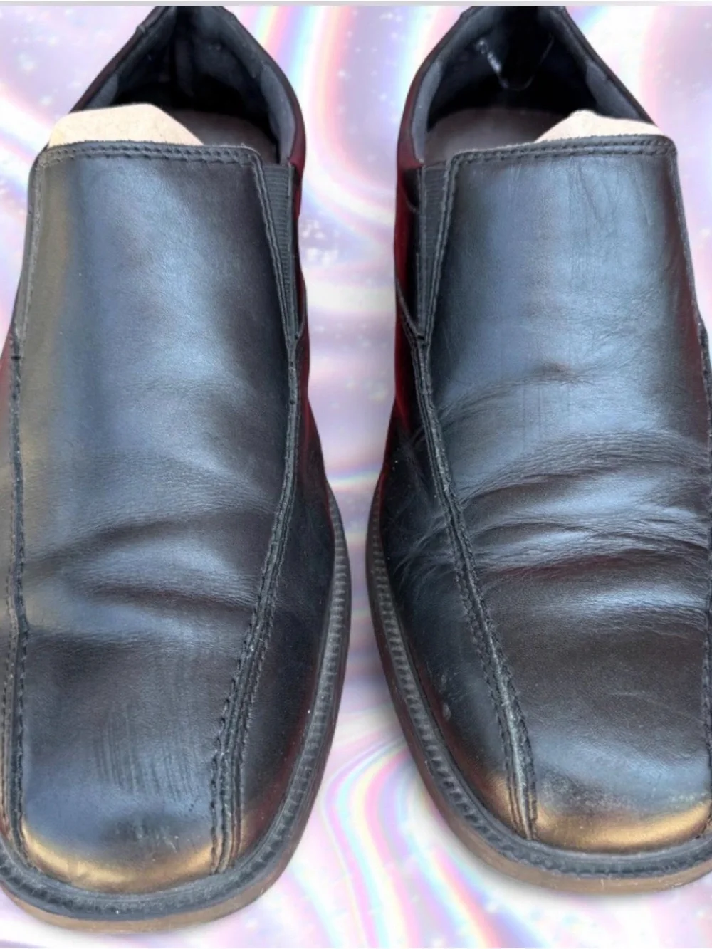 Bostonian Black Leather Slip-On Loafers